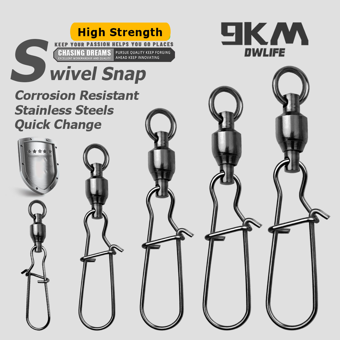 Baitcasting Reel - 9KM 10PCS Kogellager Swivel Snap Duo-lock